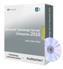 Microsoft Exchange Server Enterprise 2010 DVD incl. 5 User CALs